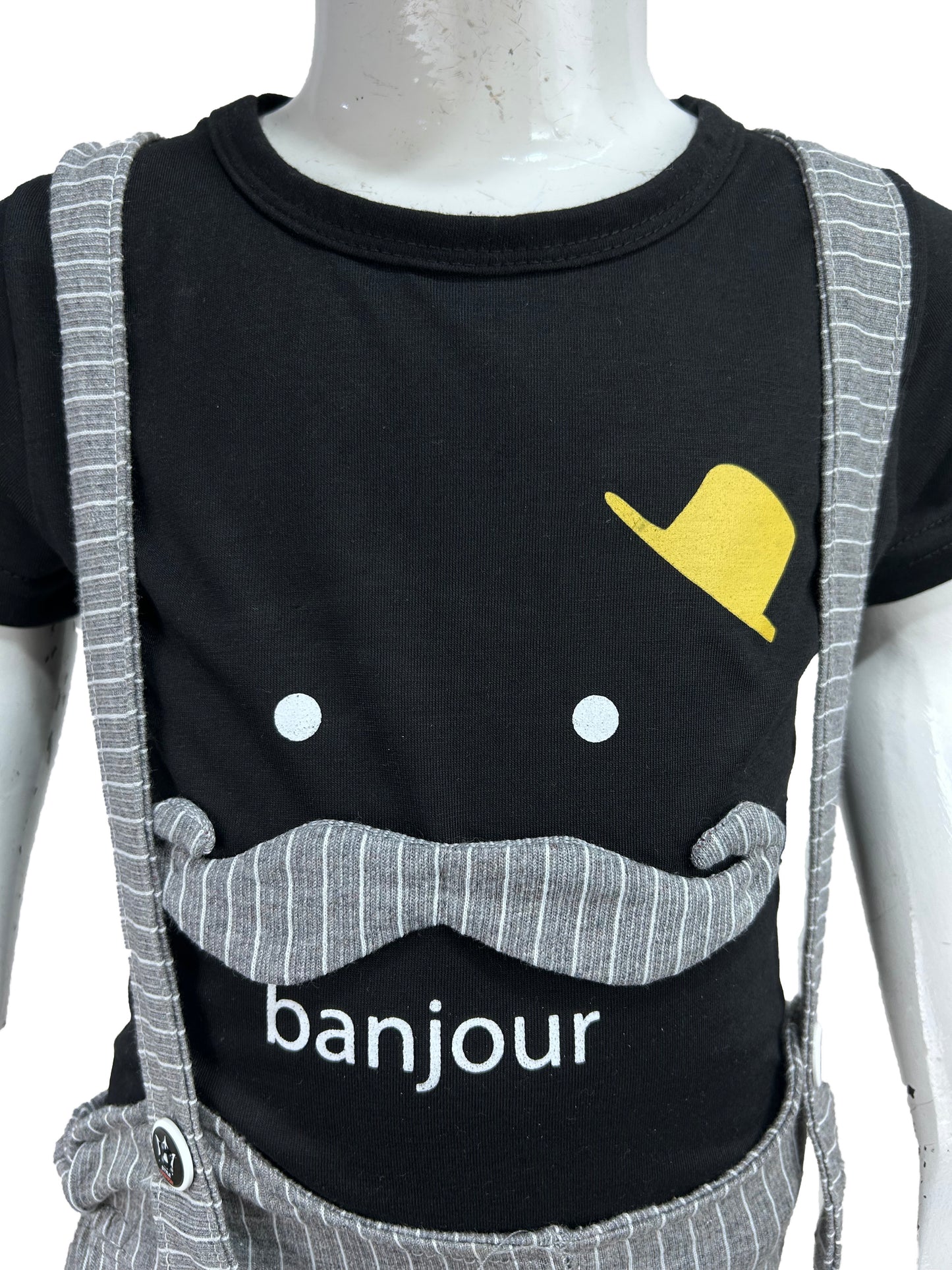 2Yrs - 4Yrs Banjour Romper Black For Boys SK BTS113