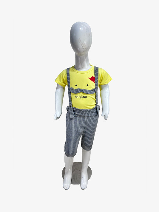2Yrs - 4Yrs Banjour Romper Yellow For Boys SK BTS114