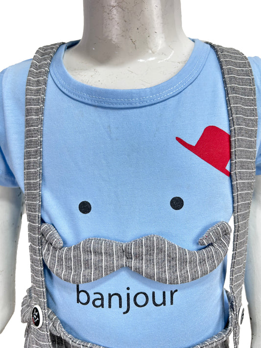 2Yrs - 4Yrs Banjour Romper Blue For Boys SK BTS115