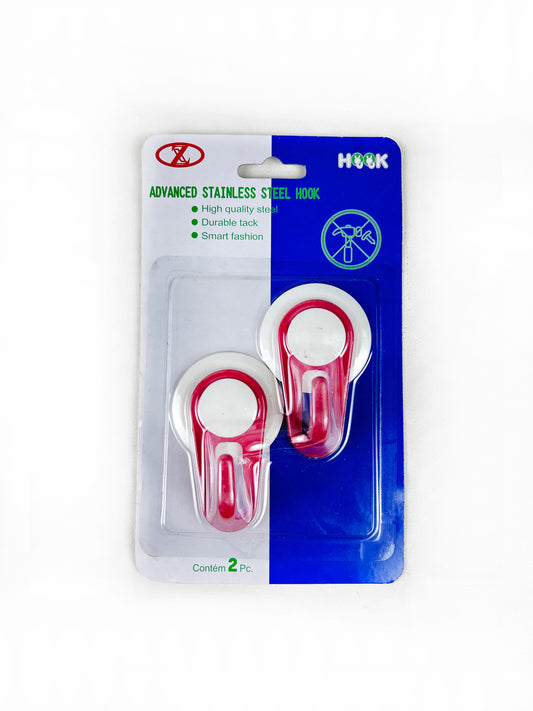 StrongGrip Plastic Adhesive Wall Hooks – 2 Pack HK12