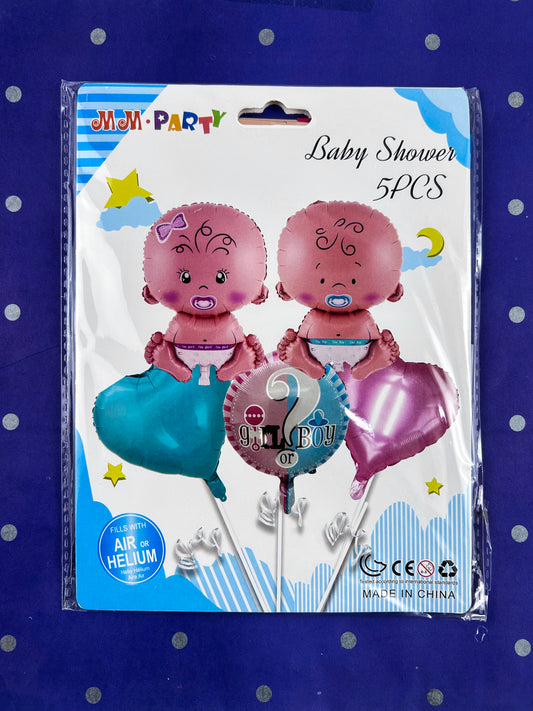 Pack Of 5Pcs Baby Shower Happy Birthday Party Balloons Set BP67