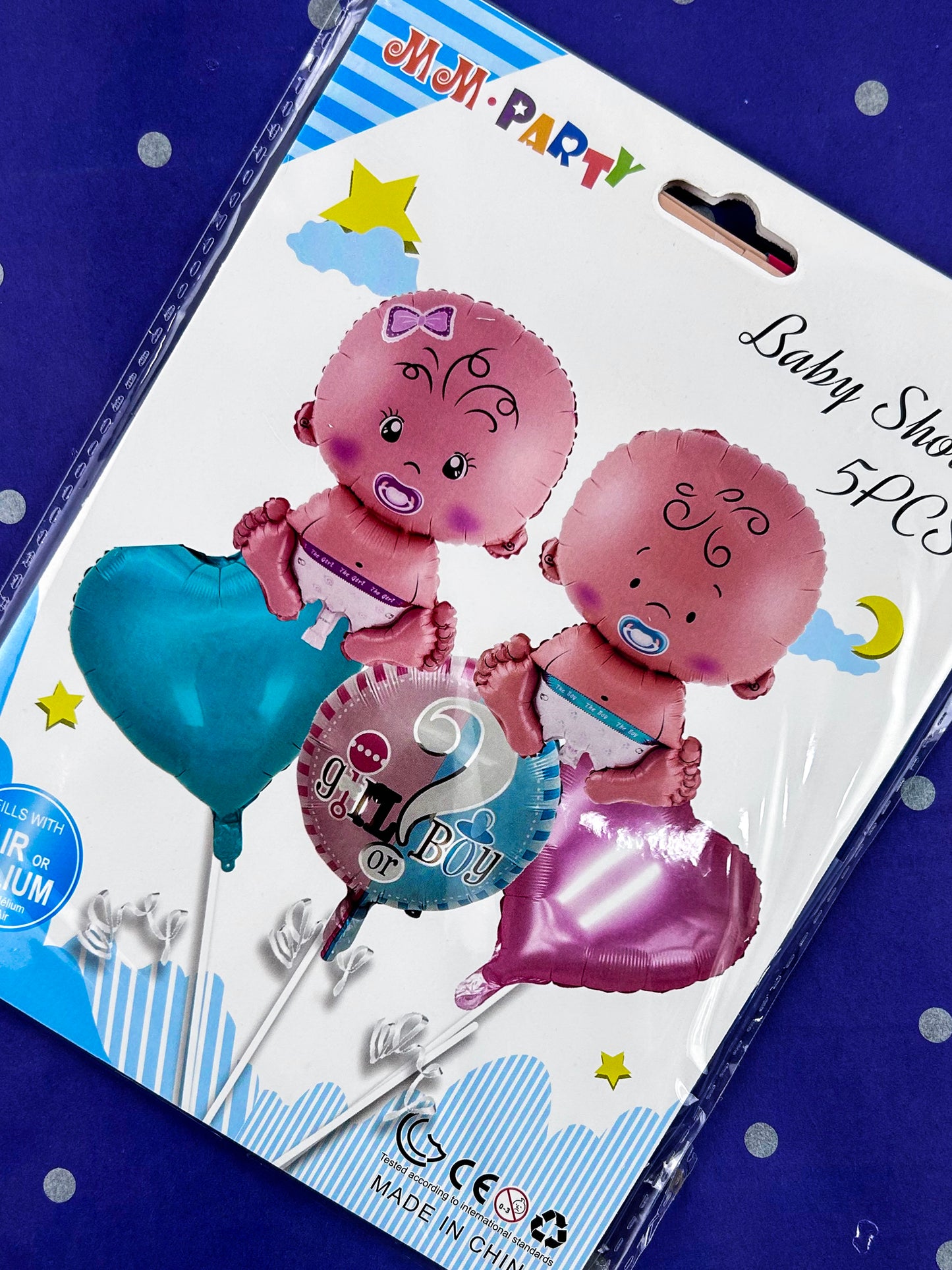 Pack Of 5Pcs Baby Shower Happy Birthday Party Balloons Set BP67
