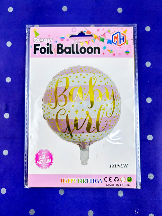 18Inch Baby Girl Happy Birthday Party Balloons Set BP72