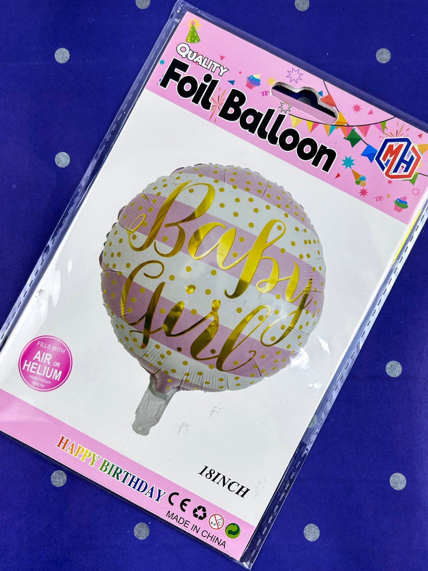 18Inch Baby Girl Happy Birthday Party Balloons Set BP72