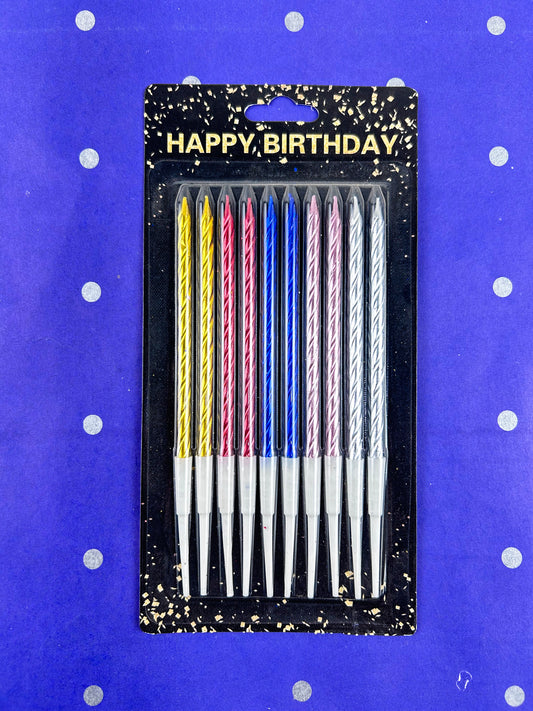 Blue Pack Of Happy Birthday Party Candal Set BP77