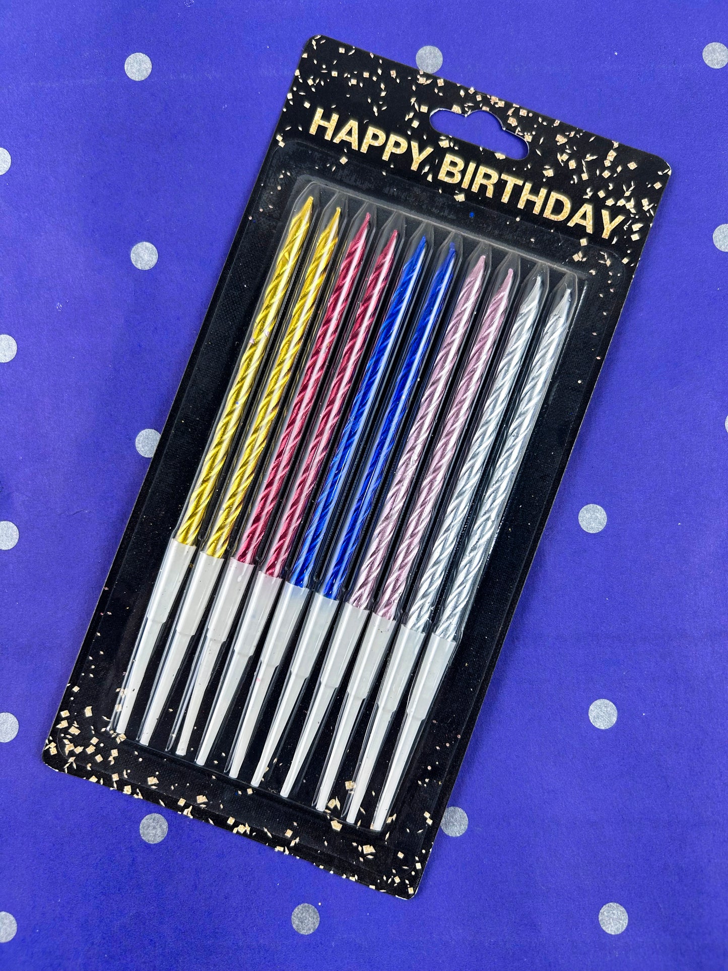 Blue Pack Of Happy Birthday Party Candal Set BP77