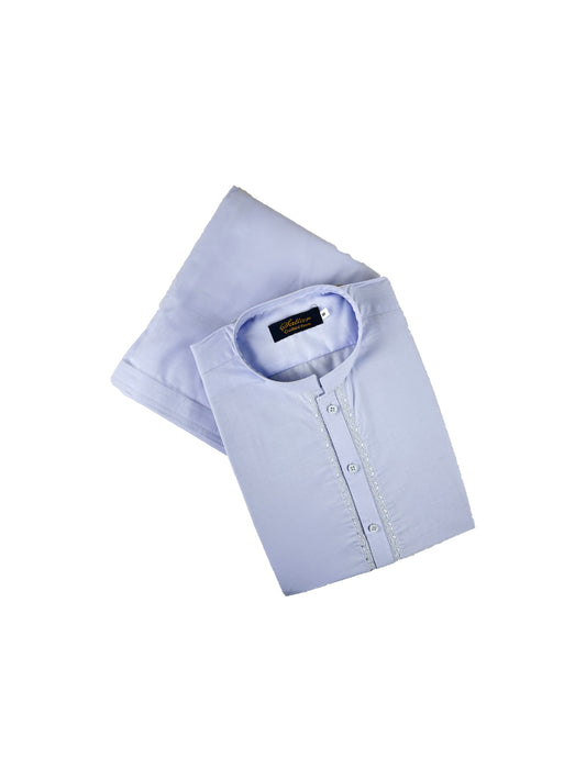 752- 01 White Stitched Suit Kameez Shalwar For Men MSK185