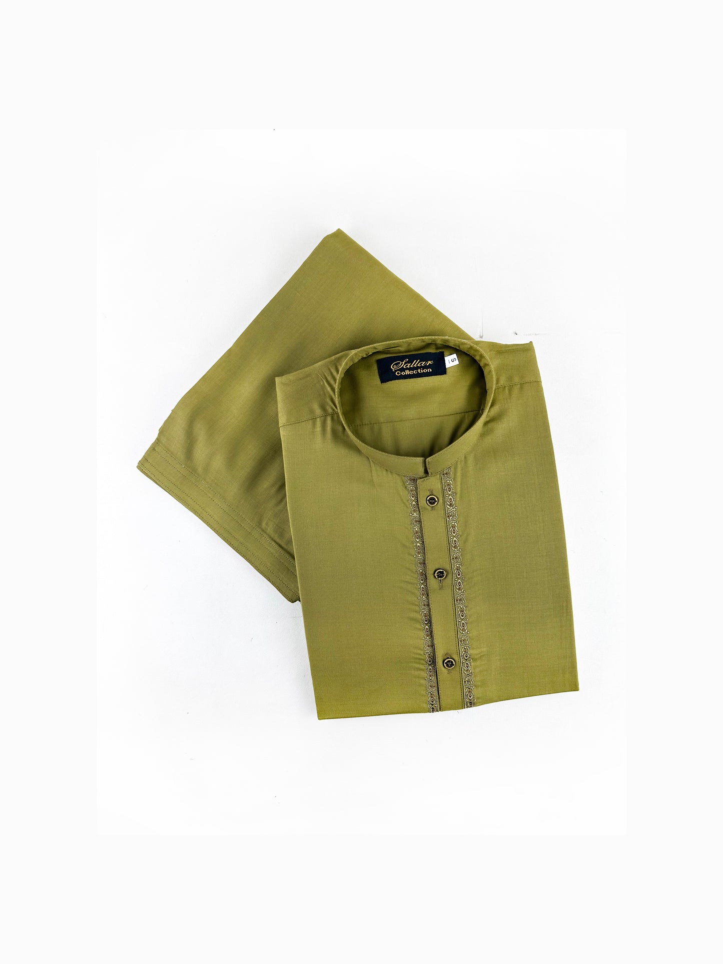 752- 05 Mustard Stitched Suit Kameez Shalwar For Men MSK189