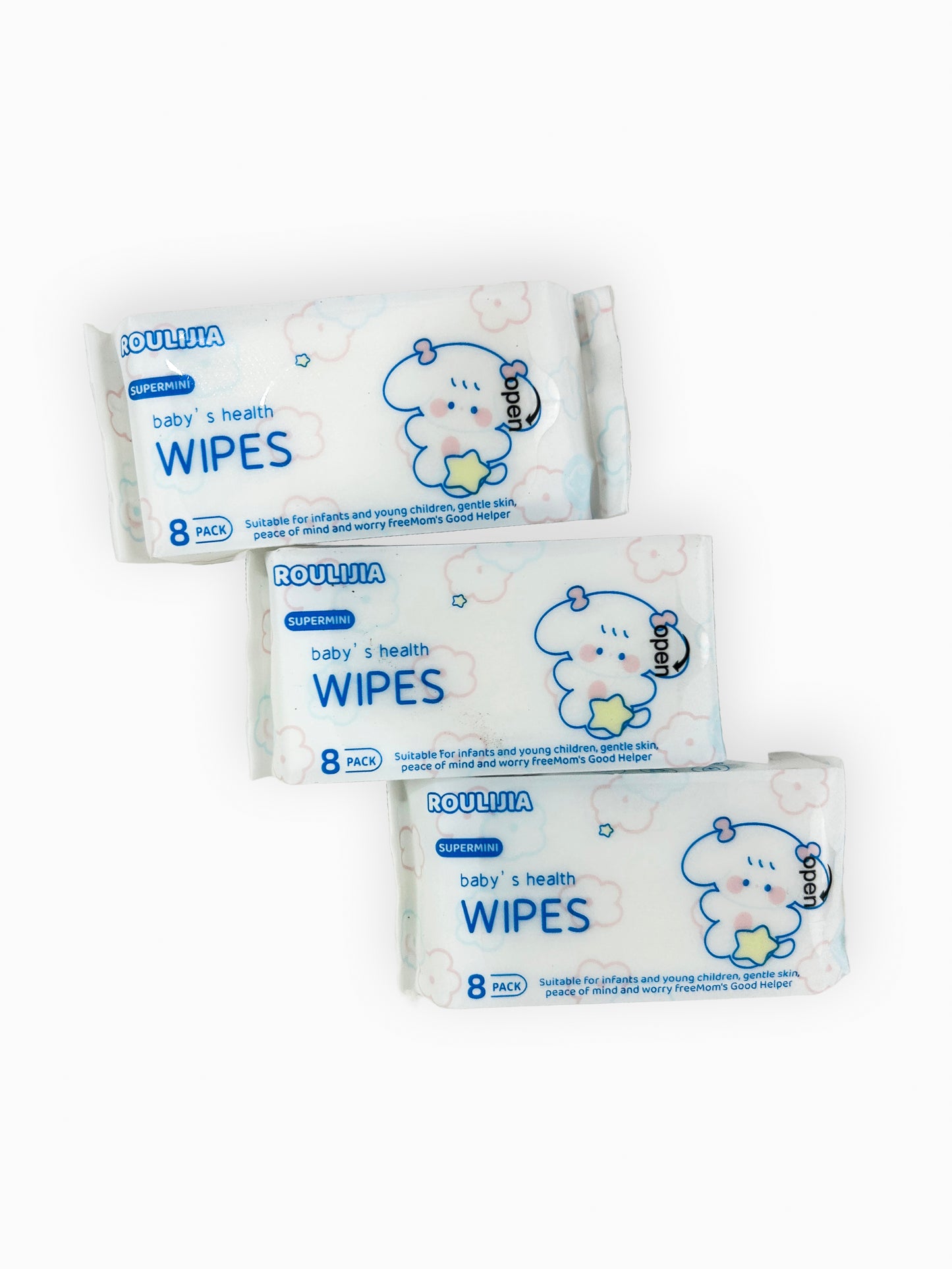 Pack fo 4 Mini Portable Baby Wipes NB22