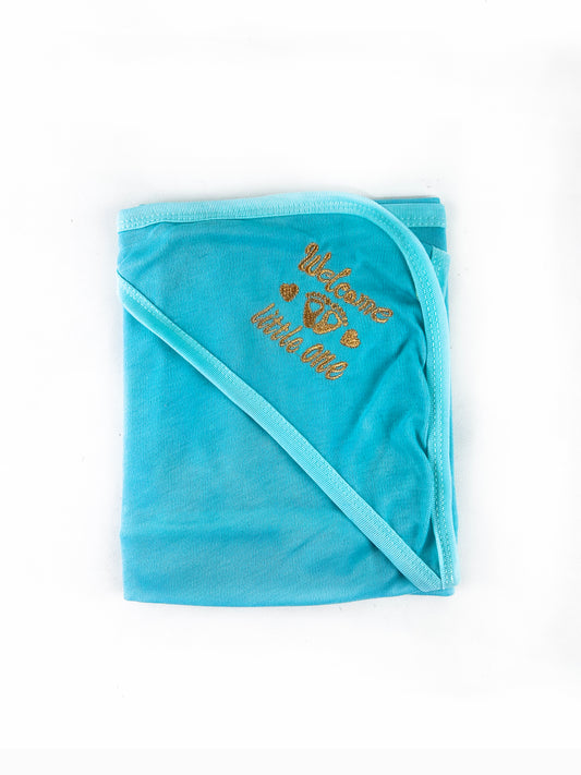 Welcome Blue Wrapping Sheet For Newborn NWS42