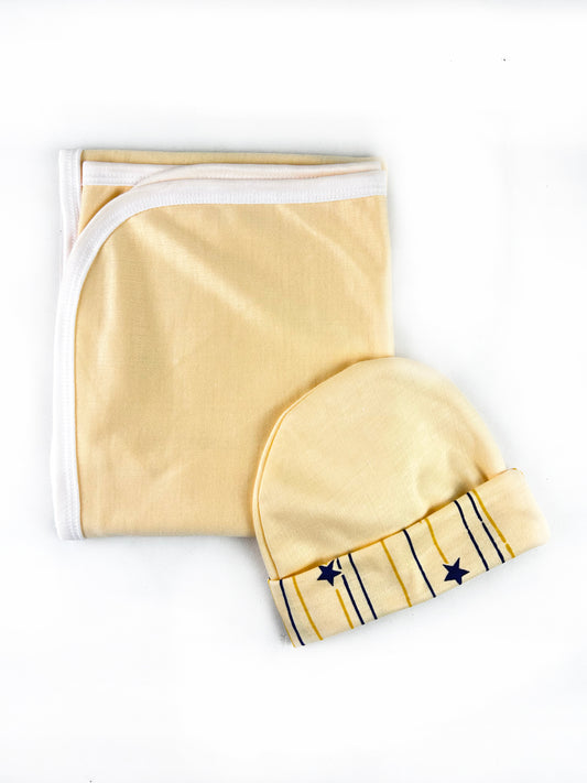 Star Yellow Wrapping Sheet For Newborn NWS44