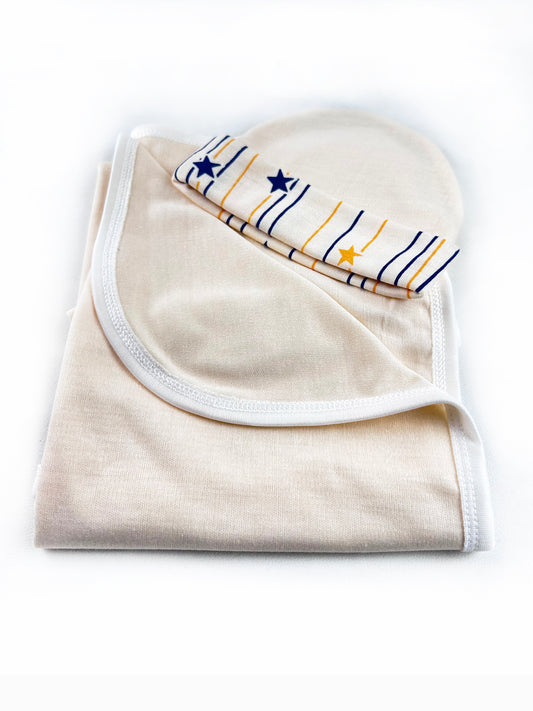 Star Light Peach Wrapping Sheet For Newborn NWS46