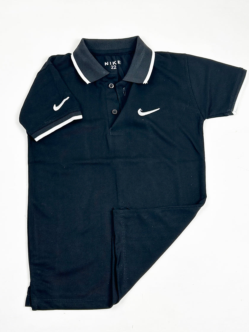 4Yrs - 8Yrs Black Polo T-Shirt For Boys BTS73