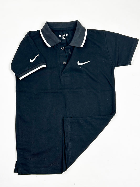4Yrs - 8Yrs Black Polo T-Shirt For Boys BTS73