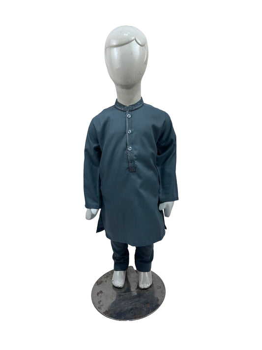 2Yrs - 14Yrs AB Grey Boys Kameez Shalwar BKS135