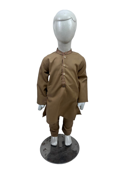 2Yrs - 14Yrs AB Light Brown Boys Kameez Shalwar BKS137