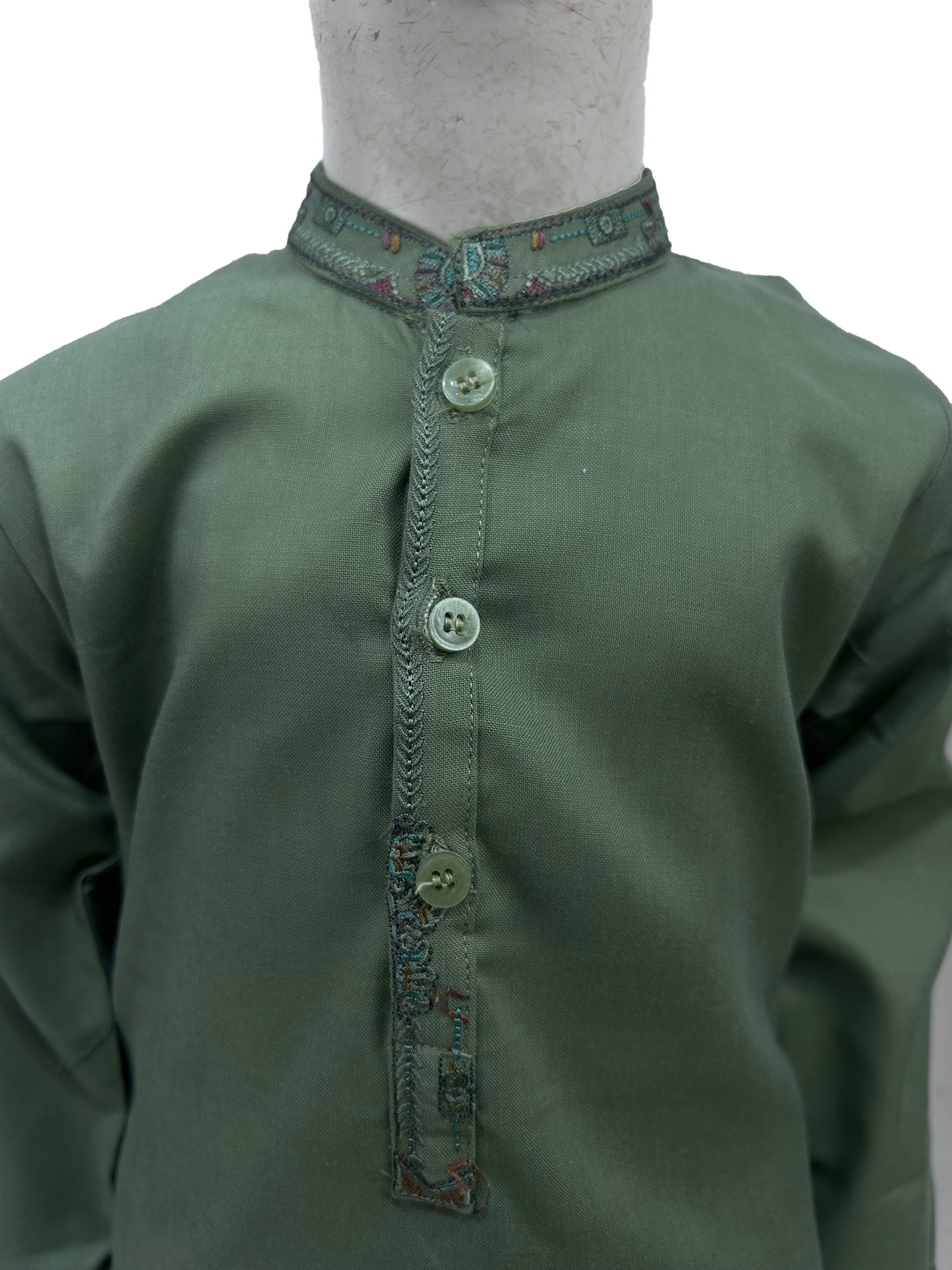 2Yrs - 14Yrs AB Green Boys Kameez Shalwar BKS138