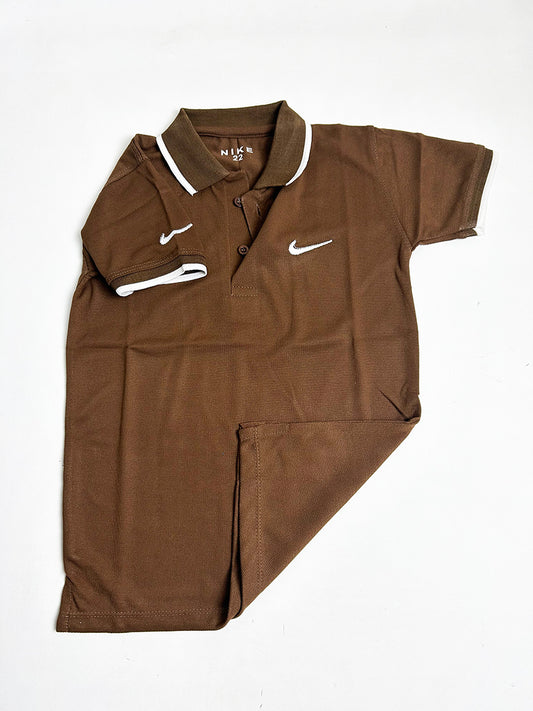 4Yrs - 8Yrs Brown Polo T-Shirt For Boys BTS77