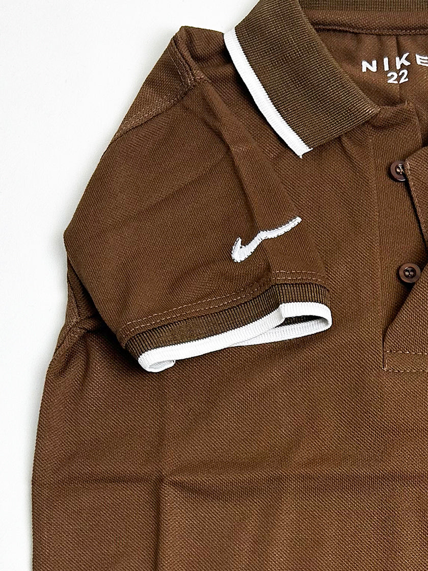 4Yrs - 8Yrs Brown Polo T-Shirt For Boys BTS77