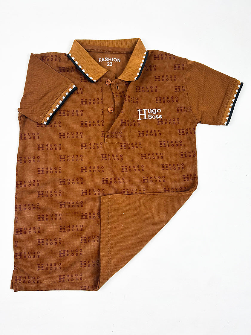 4Yrs - 8Yrs Caramel Brown Polo T-Shirt For Boys BTS78