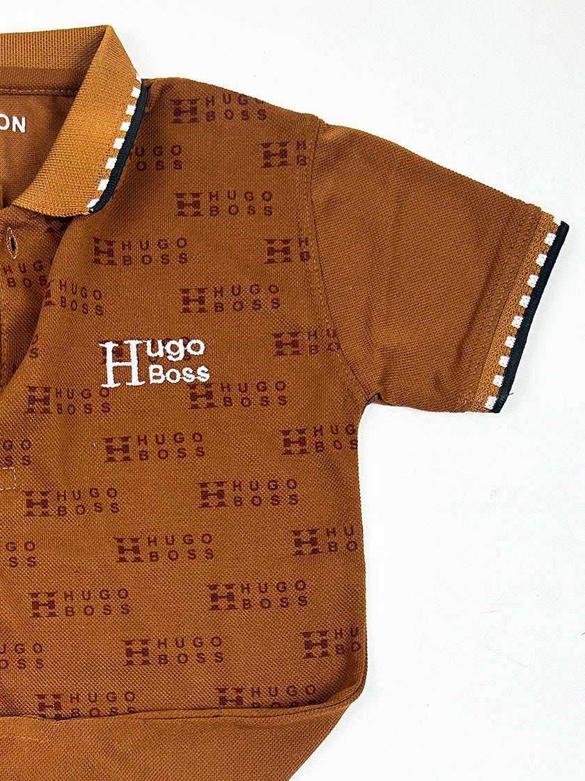 4Yrs - 8Yrs Caramel Brown Polo T-Shirt For Boys BTS78
