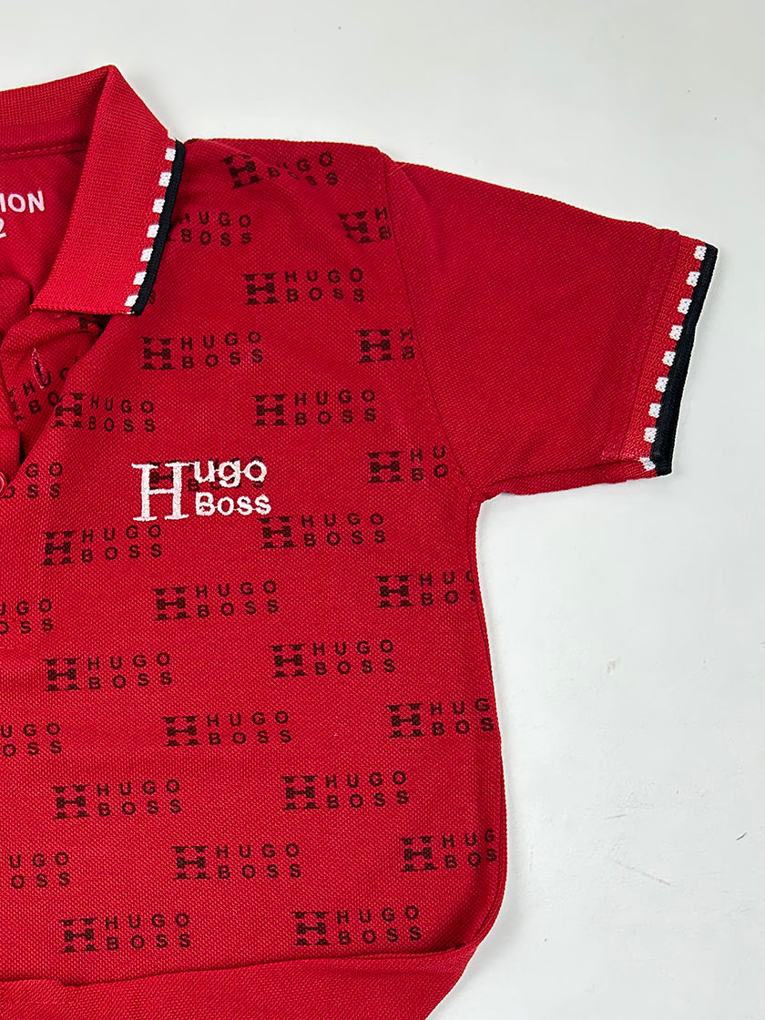 4Yrs - 8Yrs Red Polo T-Shirt For Boys BTS79