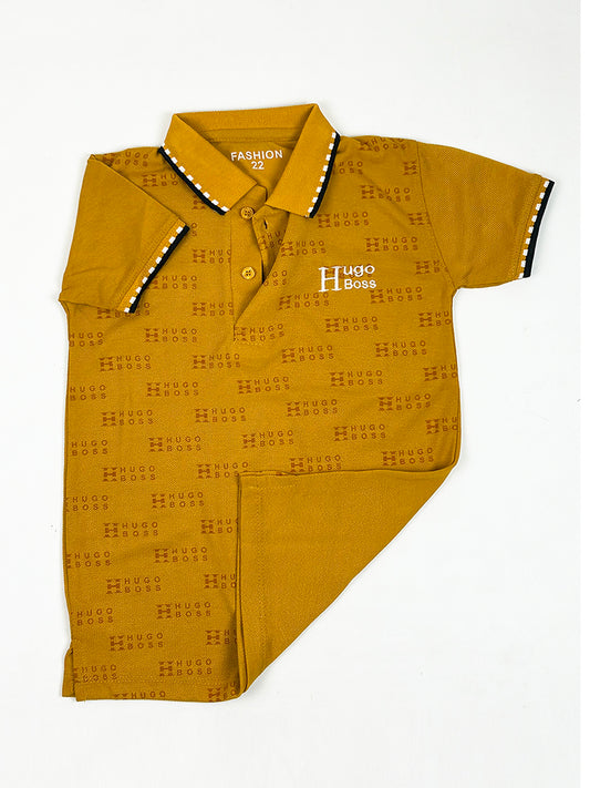 4Yrs - 8Yrs Mustard Polo T-Shirt For Boys BTS81