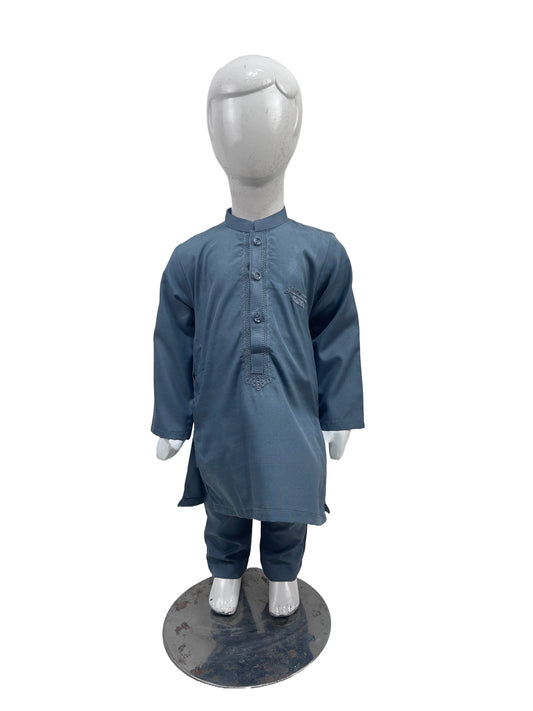 2Yrs - 14Yrs AB Dark Grey Boys Kameez Shalwar BKS146