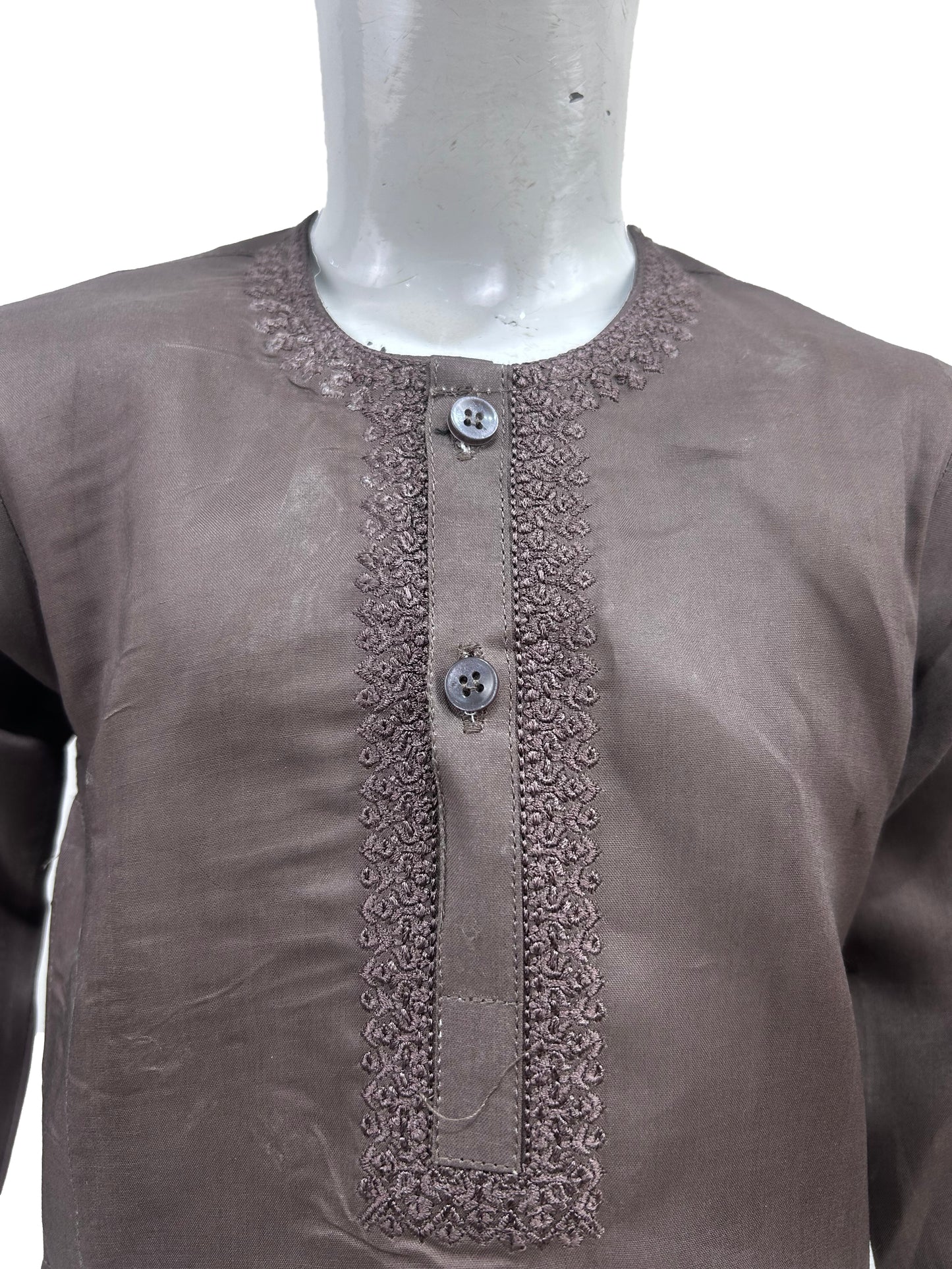 2Yrs - 14Yrs AB Brown Boys Kurta Shalwar Cotton BKS149