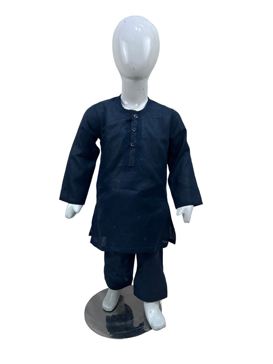 2Yrs - 14Yrs AB Navy Blue Boys Kurta Shalwar Cotton BKS152
