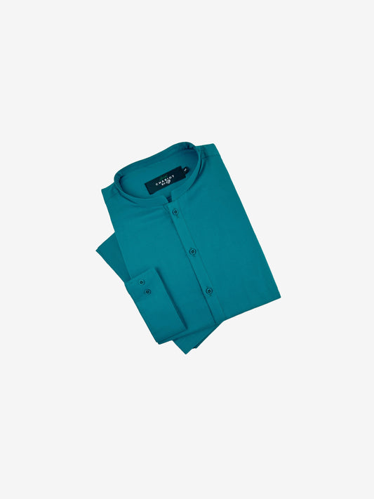 756-3 Teal 100% Cotton Stitched Suit Kameez Shalwar For Men MSK154