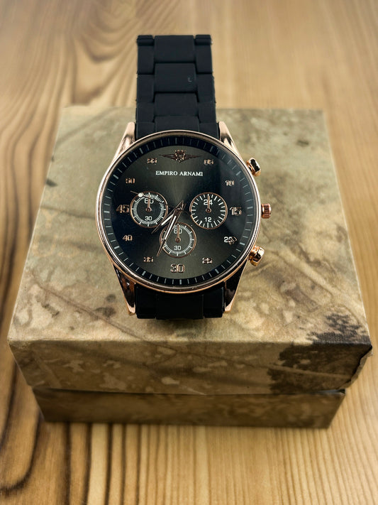 Black Fiber Watch For Men MW122