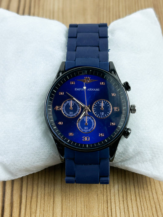 Navy Blue Fiber Watch For Men MW123