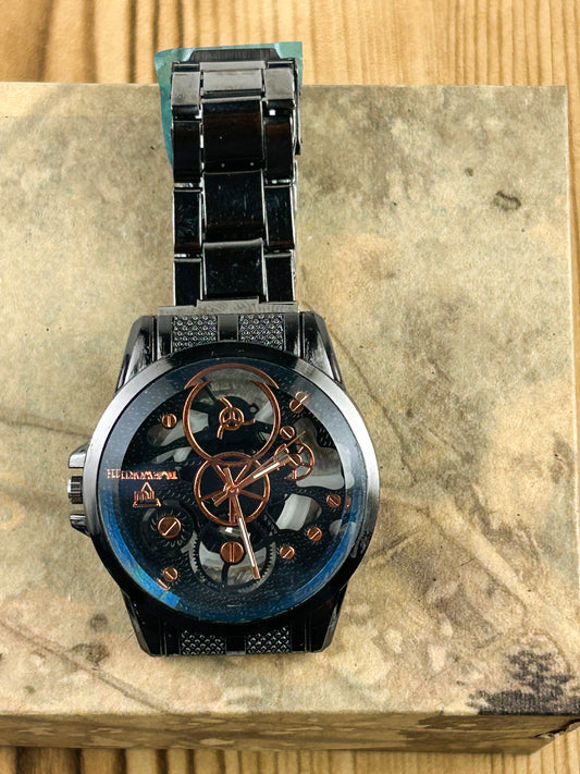 Black Stainless Steel Watch For Men MW124