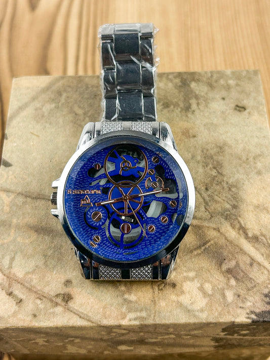 Silver Stainless Steel Watch For Men MW126