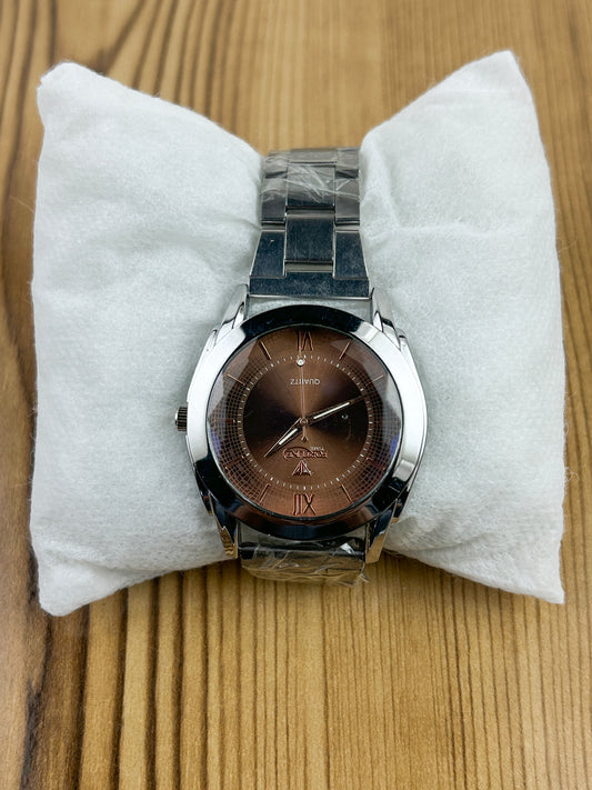 Silver Stainless Steel Watch For Men MW129