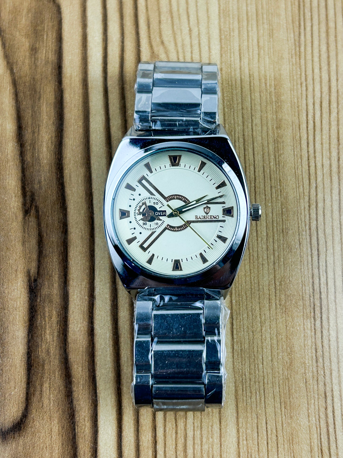 Silver Stainless Steel Watch For Men MW131