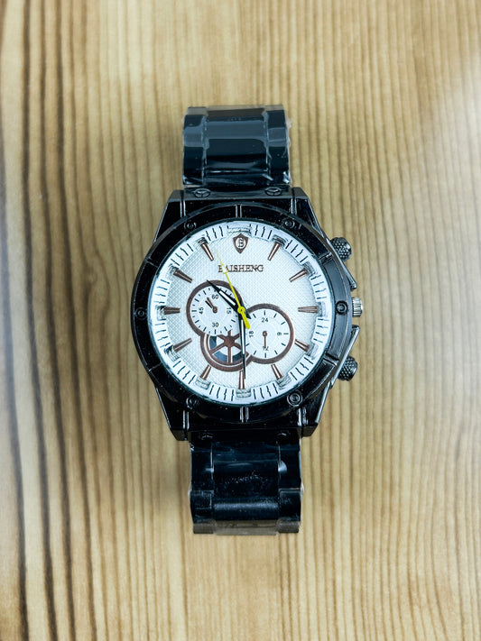 Black Stainless Steel Watch For Men MW132
