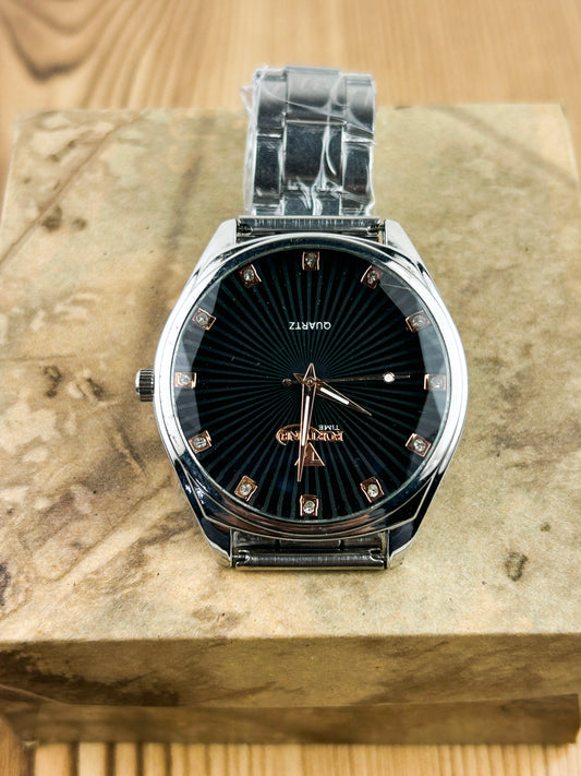 Silver Stainless Steel Watch For Men MW133