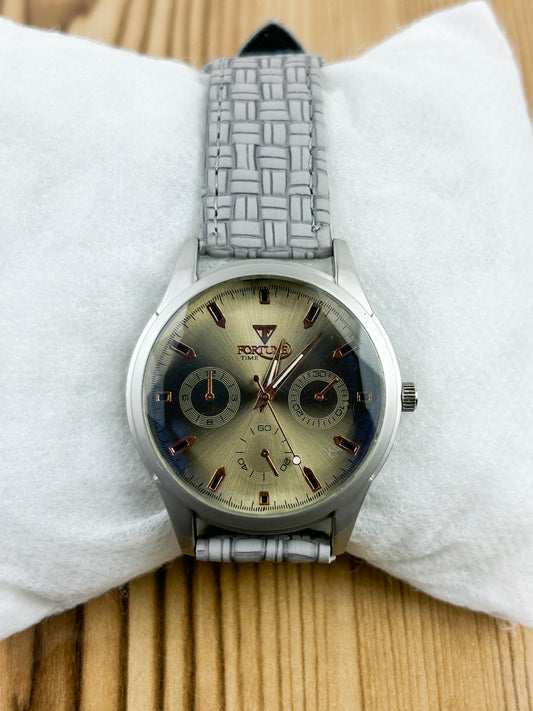 Smoke White Strap Watch For Men MW139