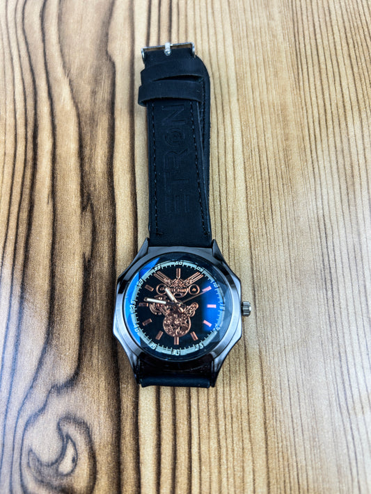Black Strap Watch For Men MW143