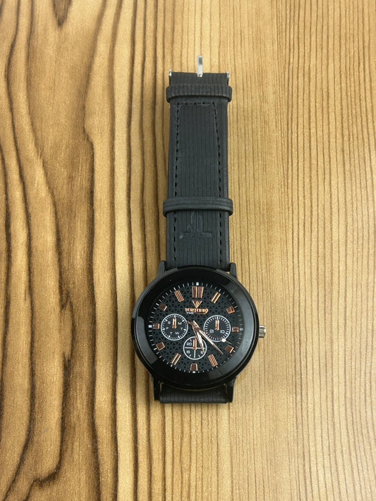 Black Strap Watch For Men MW147