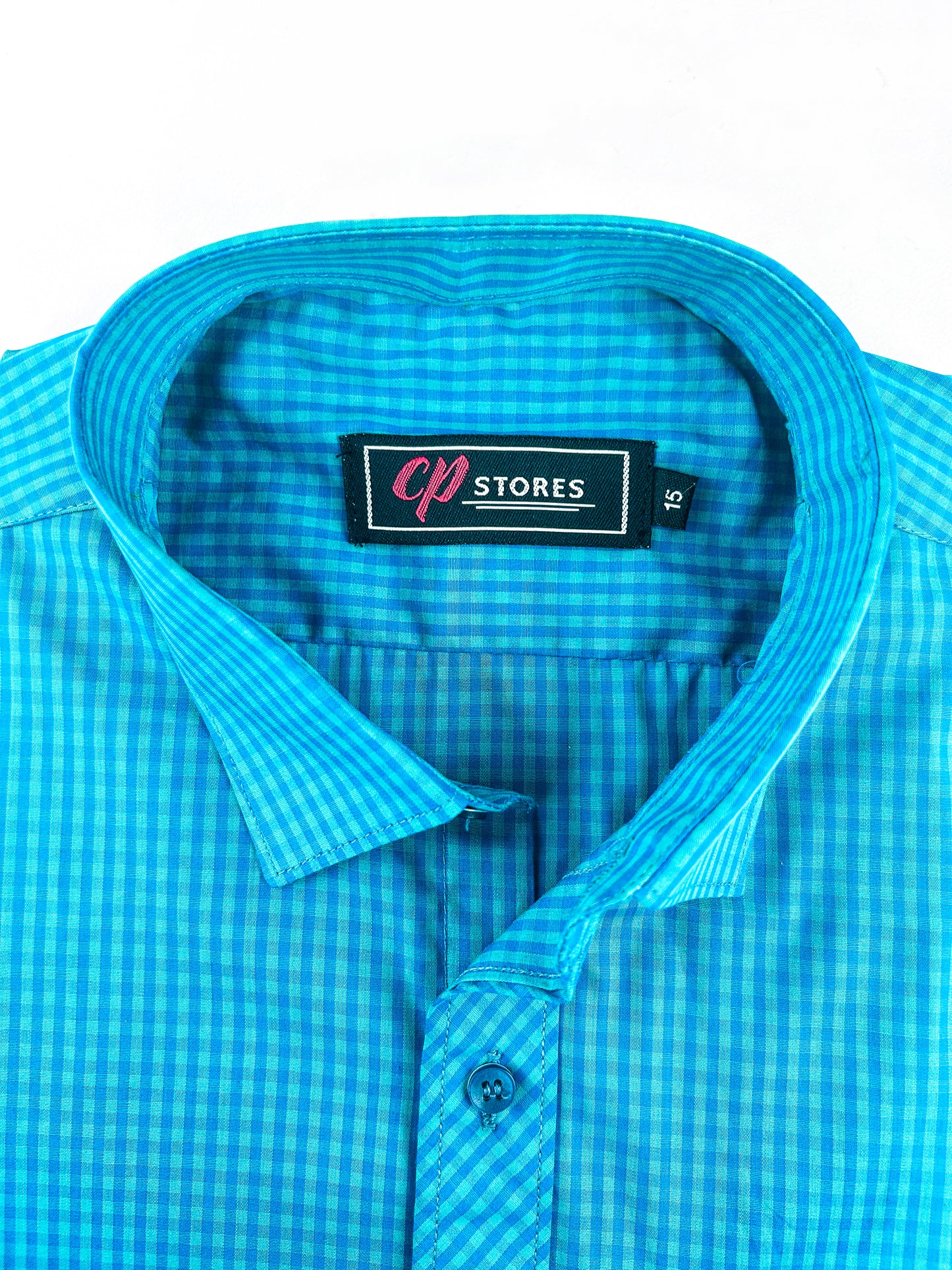 Sea Green Checks Formal Dress Shirt For Men MFS290