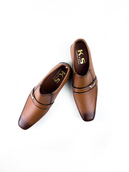 Light Brown Formal Shoes For Men MS118