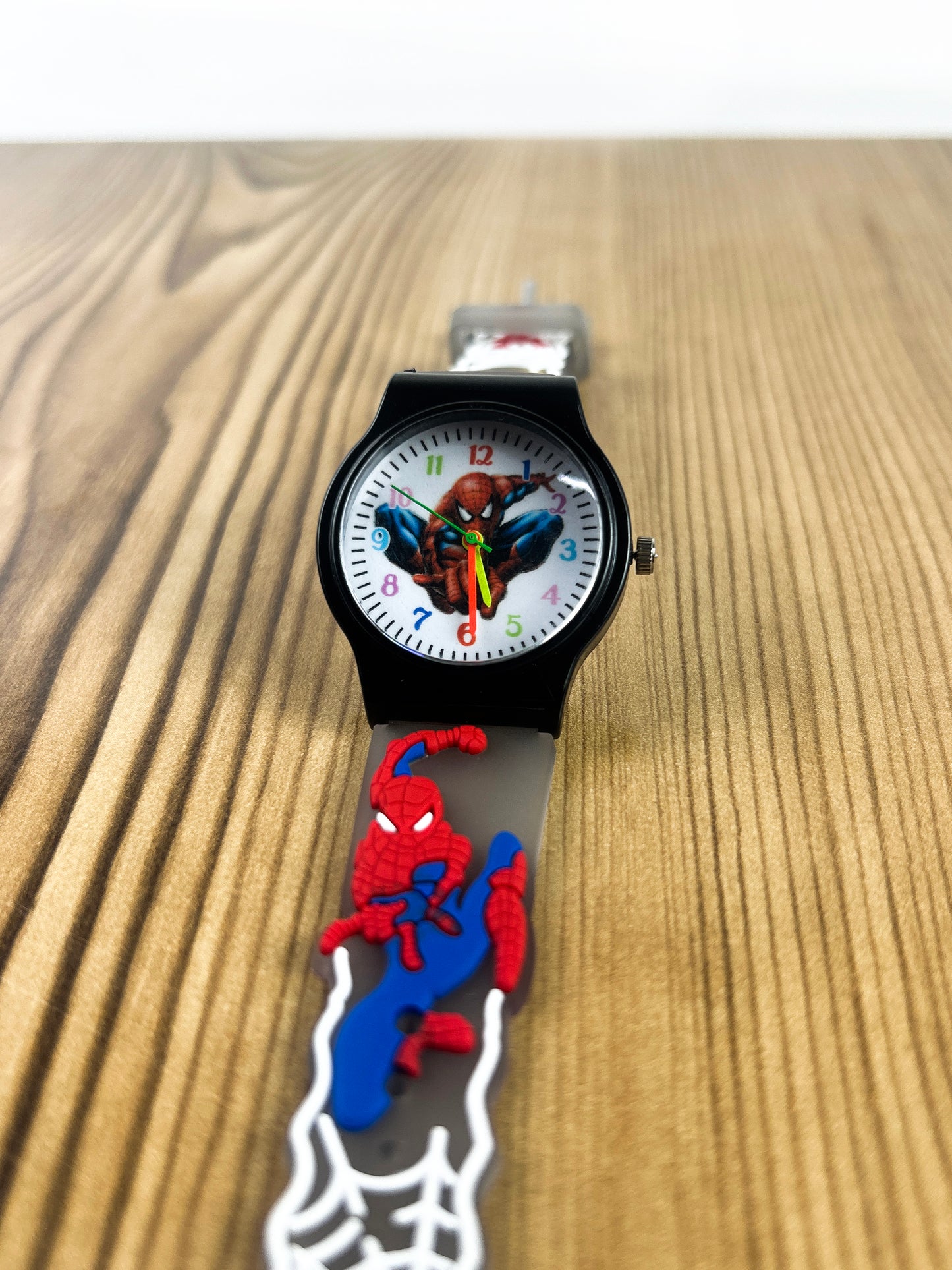 Black Spiderman Wrist Watch For Boys KWW40