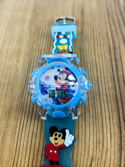 Super Mario Light Blue Wrist Watch For Boys KWW56