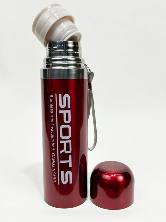 Red Stainless Steel Vacuum Bottle Sports 500 ML D-56