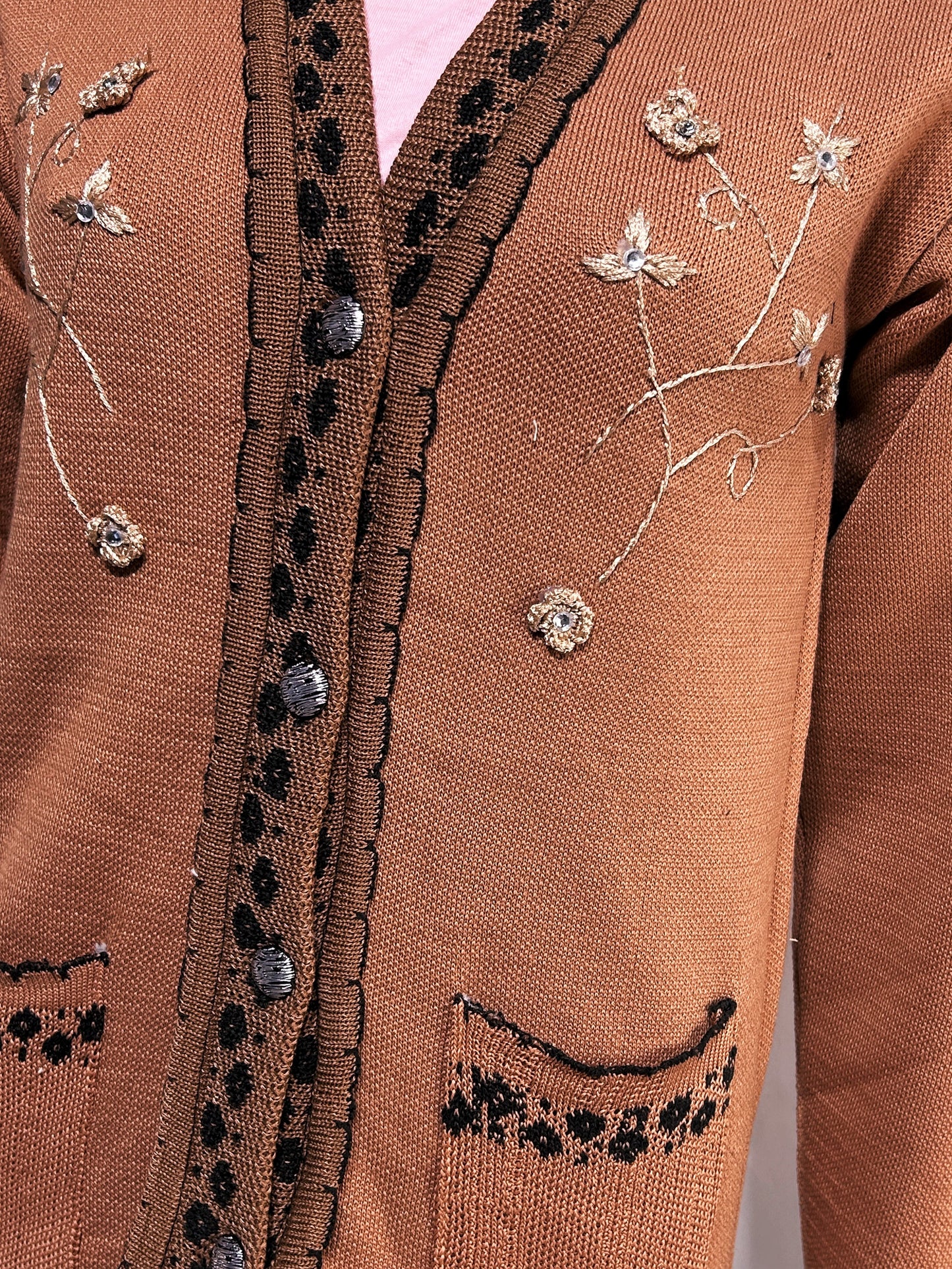 Peach Full Sleeves Long Sweater For Women WSW61