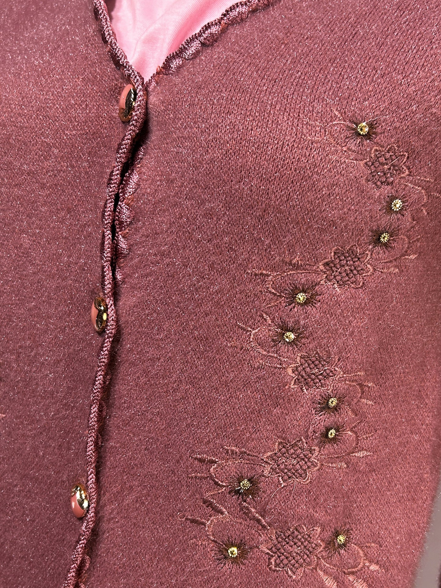 Ash Purple Rabbit Wool Embroidered Full Sleeves Sweater For Women WSW75