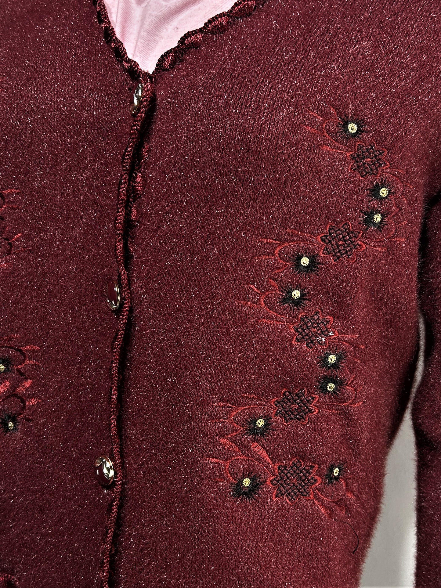 Red Rabbit Wool Embroidered Full Sleeves Sweater For Women WSW72